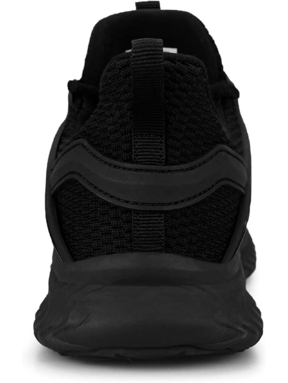 Women's Black Lightweight Mesh Slip On Walking Running Athletic Fashion Sneakers - Picture 5 of 5